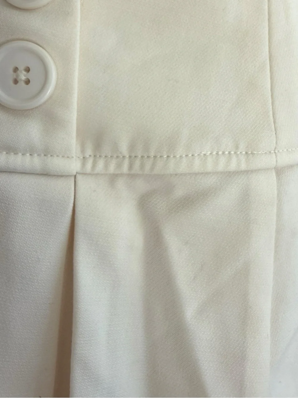 Guizio Pleated Micro Mini‎ Skirt Y2K Ivory Medium
